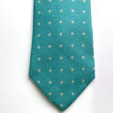 画像をギャラリービューアに読み込む, Silk tie "DOTS" peacock blue