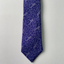 Load image into Gallery viewer, Silk tie "SHARK" navy

