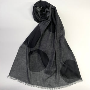 Silk cashmere stole "MIZUTAMA" black