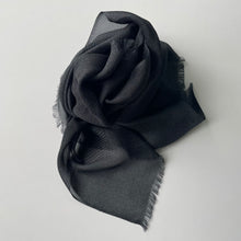 Load image into Gallery viewer, Silk &quot;double-sided&quot; scarf &quot;SAMEH KOMON &amp; ASANOHA&quot; black
