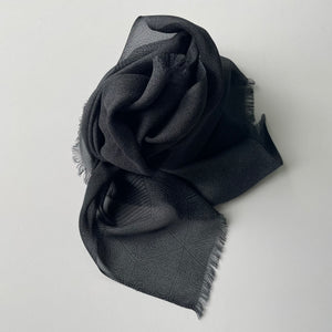 Silk "double-sided" scarf "SAMEH KOMON & ASANOHA" black