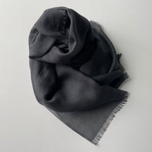 画像をギャラリービューアに読み込む, Silk &quot;double-sided&quot; scarf &quot;SAMEH KOMON &amp; YOROKE&quot; black
