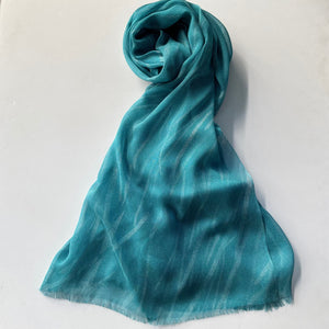 Silk stole "AME" green