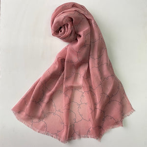 Silk stole "YUKIWA" pink