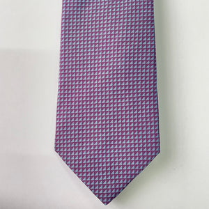 Silk tie "UROKO" sky blue and purple