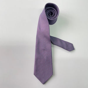 Silk tie "UROKO" sky blue and purple
