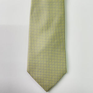 Silk tie "UROKO" yellow and gray