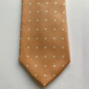 Silk tie "DOTS" light orange